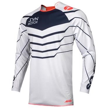 Seven MX 19.1 Annex Youth Exo Motocross Race Jersey Top Coral Navy 