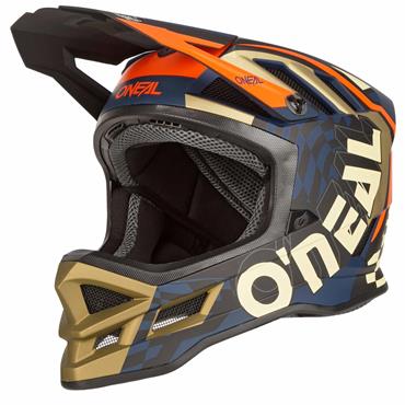 Blau/Beige/Grün O'Neal Downhill MTB-Helm Blade Ace 