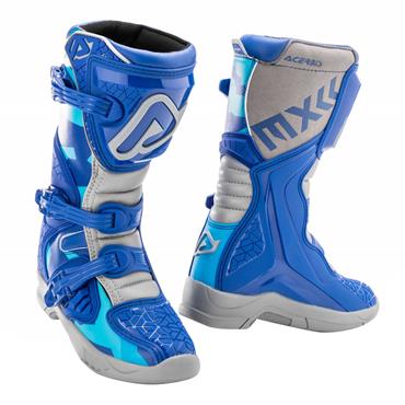 Acerbis X-TEAM motocross enduro boots adult blue white 