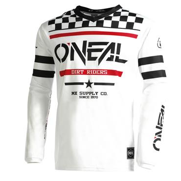 O Neal Element MX Pantalone Racewear bianco e nero Motocross Enduro Offroad Quad 0128-1 