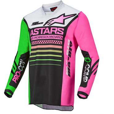 2021 Alpinestars Racer flagship Aqua Neon MX Motocross Cross Jersey Shirt MTB 