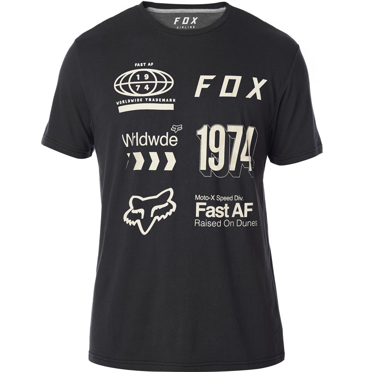 Fox T-Shirt Wrldwd Airline Schwarz/Grau