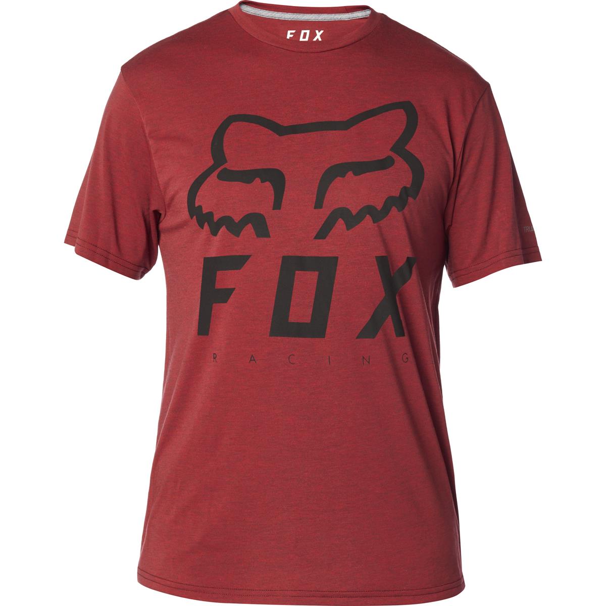 Fox T-Shirt Tech Heritage Forger Heather Red