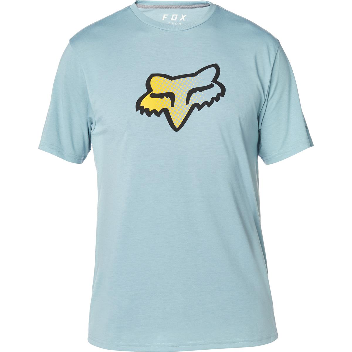 Fox T-Shirt Tech Murc Head Pale Blue
