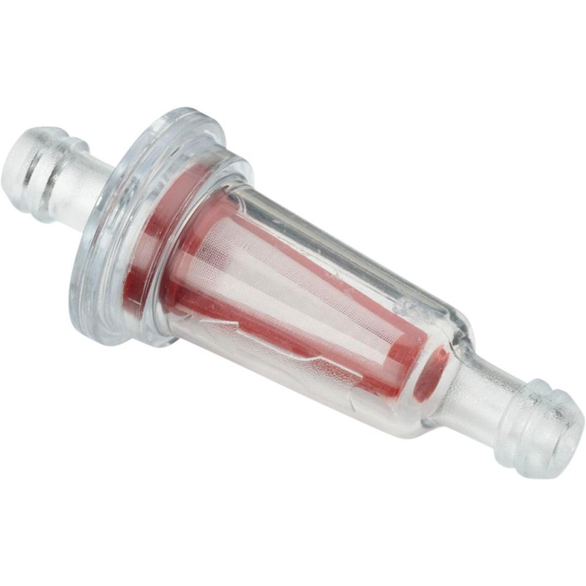 Moose Racing Fuel Filter  for 6.4 to 7.9 mm tubing, transparent/red