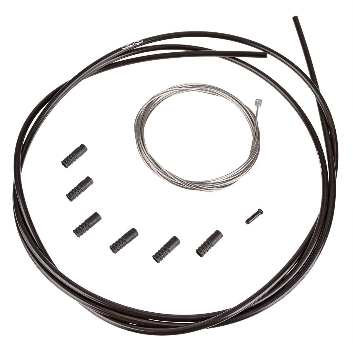 Capgo Cable Systems Jeu de Câble Dérailleur Eco Line pour Shimano/SRAM MTB, Noir, long