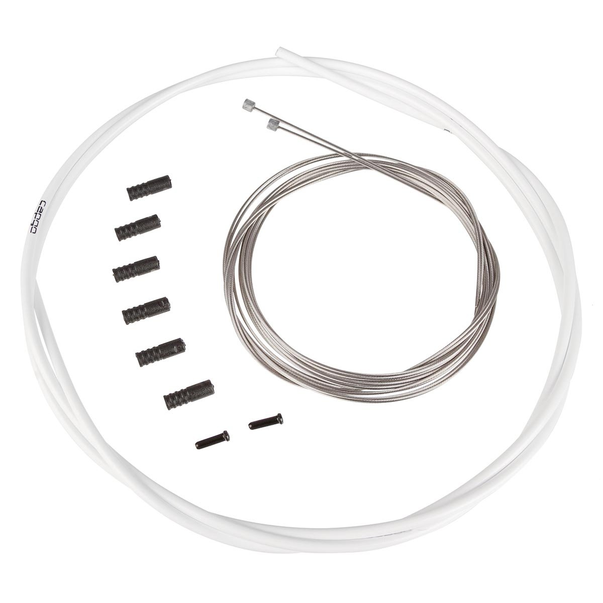 Capgo Cable Systems Shift Cable Set Eco Line for Shimano/SRAM Road and ATB/MTB, White, normal