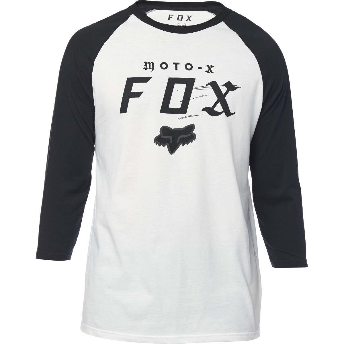 Fox 3/4 Sleeve Shirt Moto-X White/Black