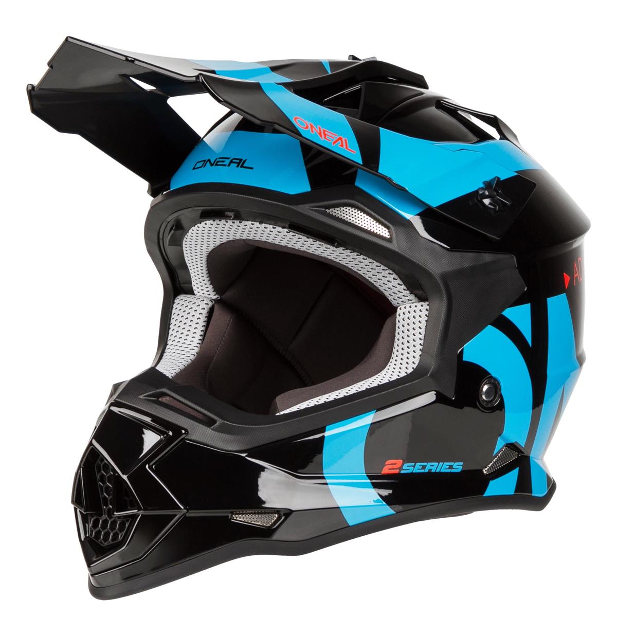 ONeal 2 Series Slick Motocross Enduro MTB Helm schwarz/blau 2020 Oneal