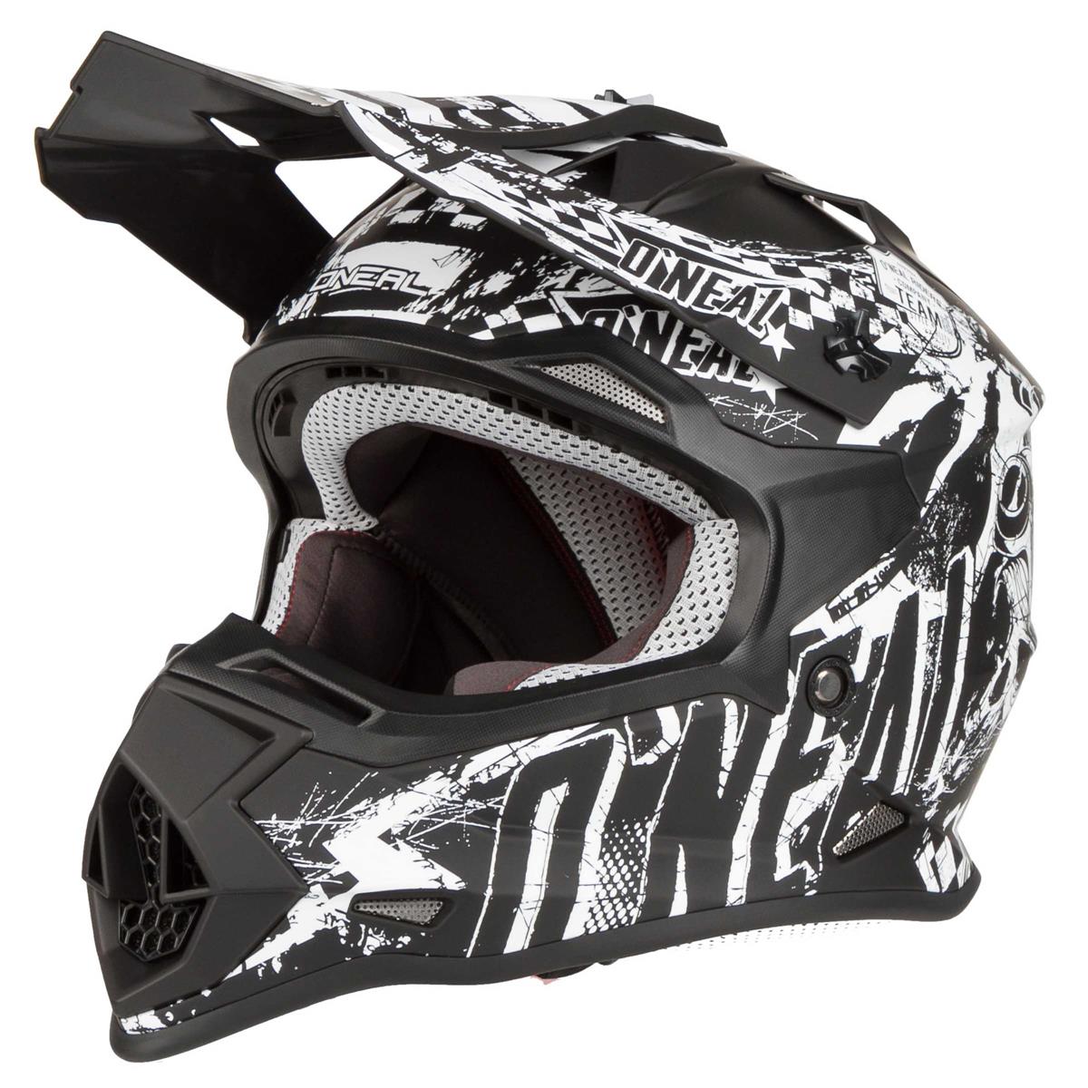 O'Neal Kids Motocross-Helm 2SRS Rider Schwarz/Weiß