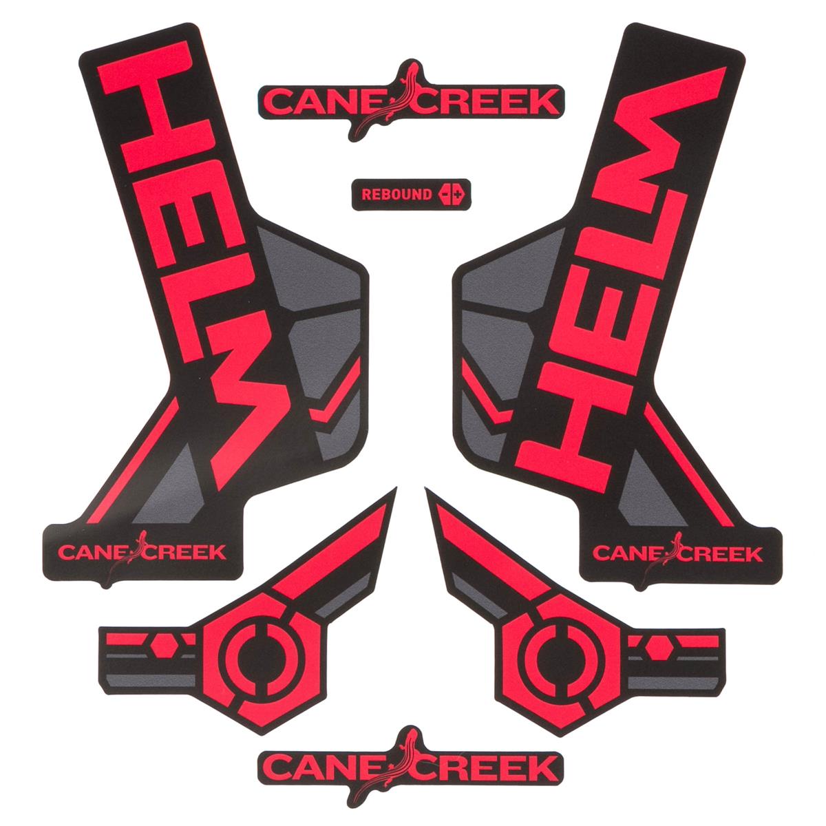 Cane Creek Sticker Kit Helm Rot/Grau