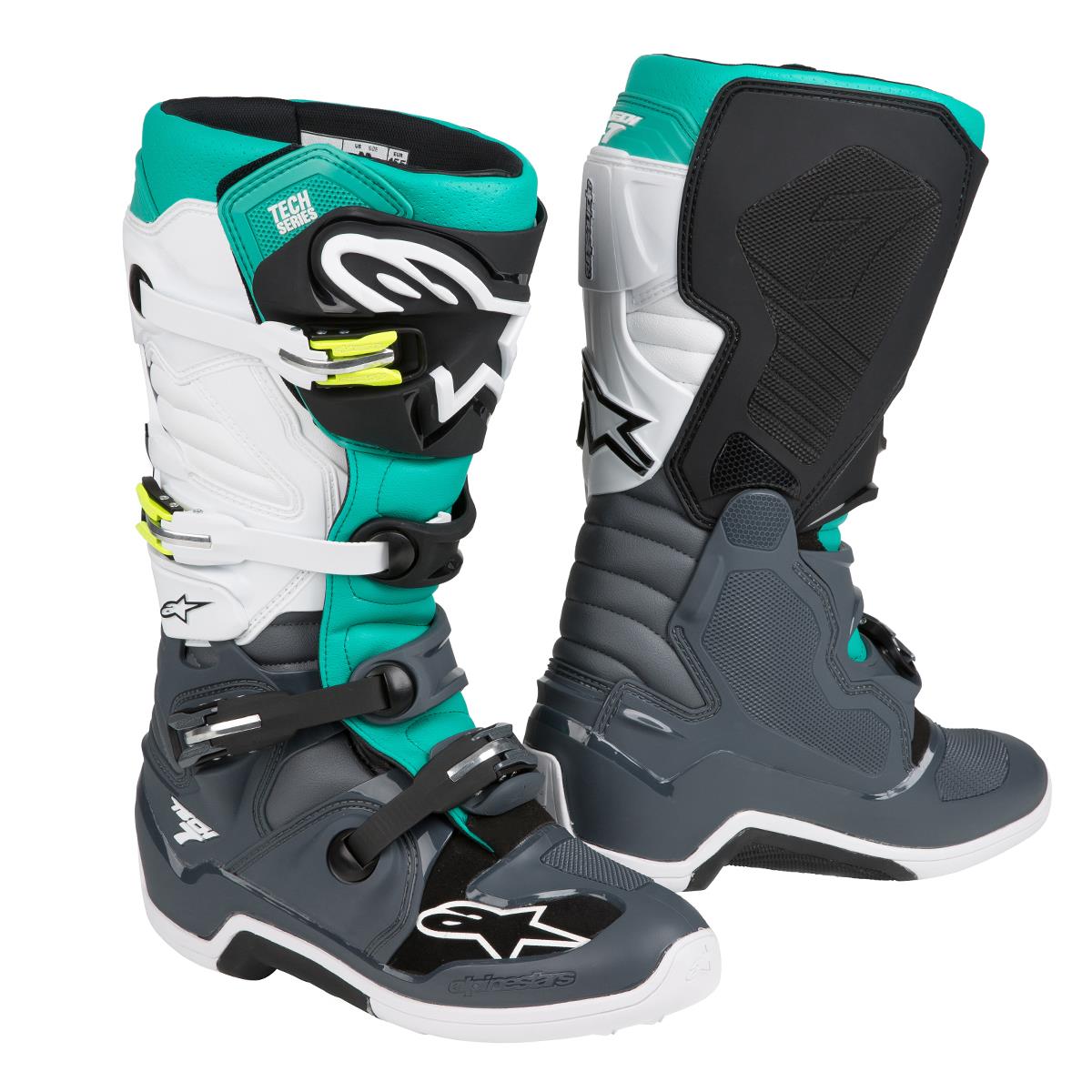 Alpinestars MX Boots Tech 7 Dark Grey/Teal/White