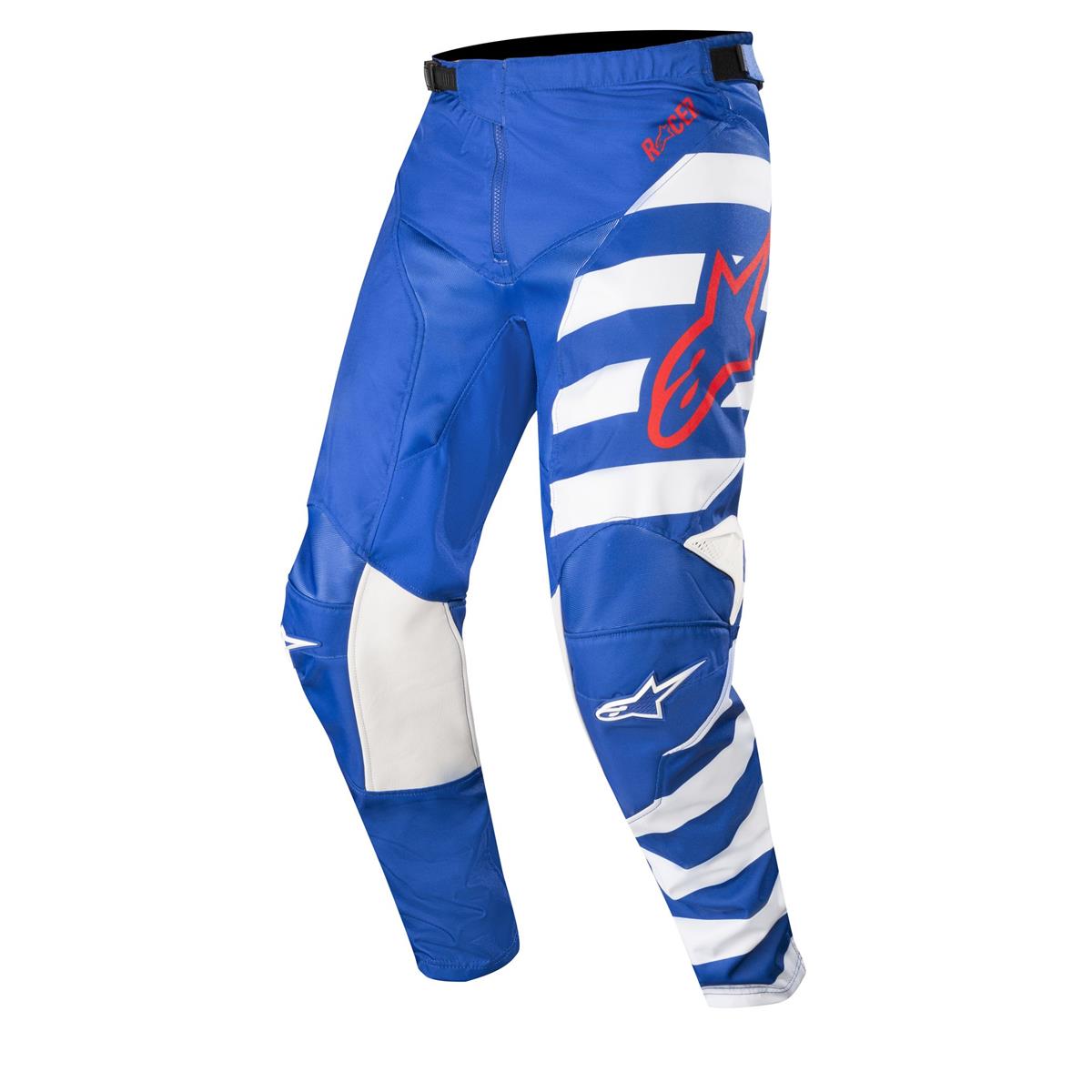 Alpinestars Pantaloni MX Racer Braap - Blue/White/Red