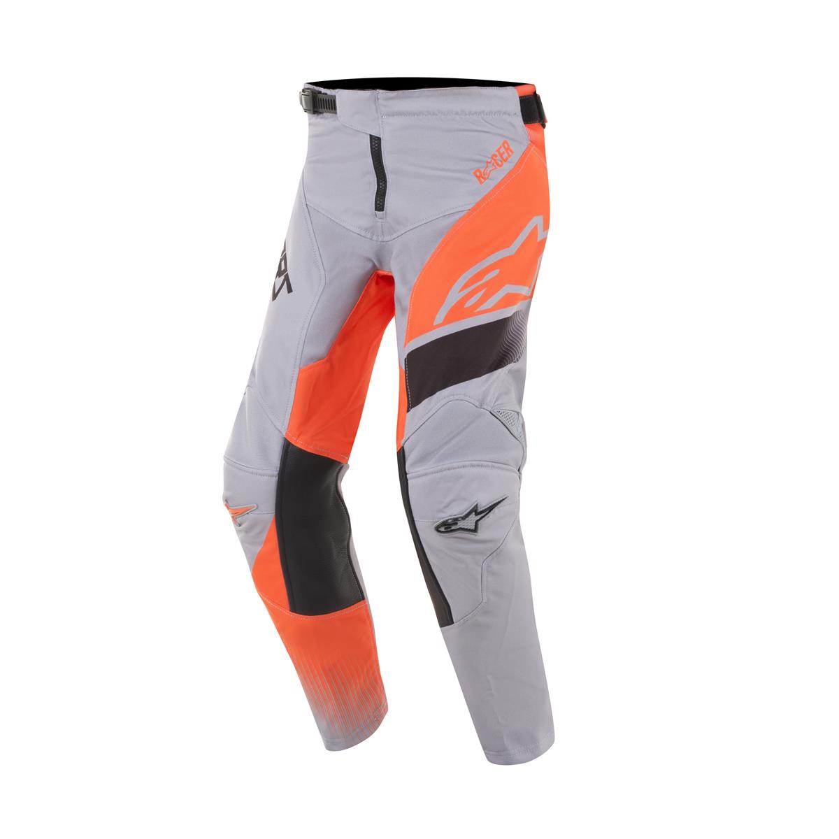 Alpinestars Kids MX Pants Racer Supermatic - Light Grey/Orange Fluo/Black