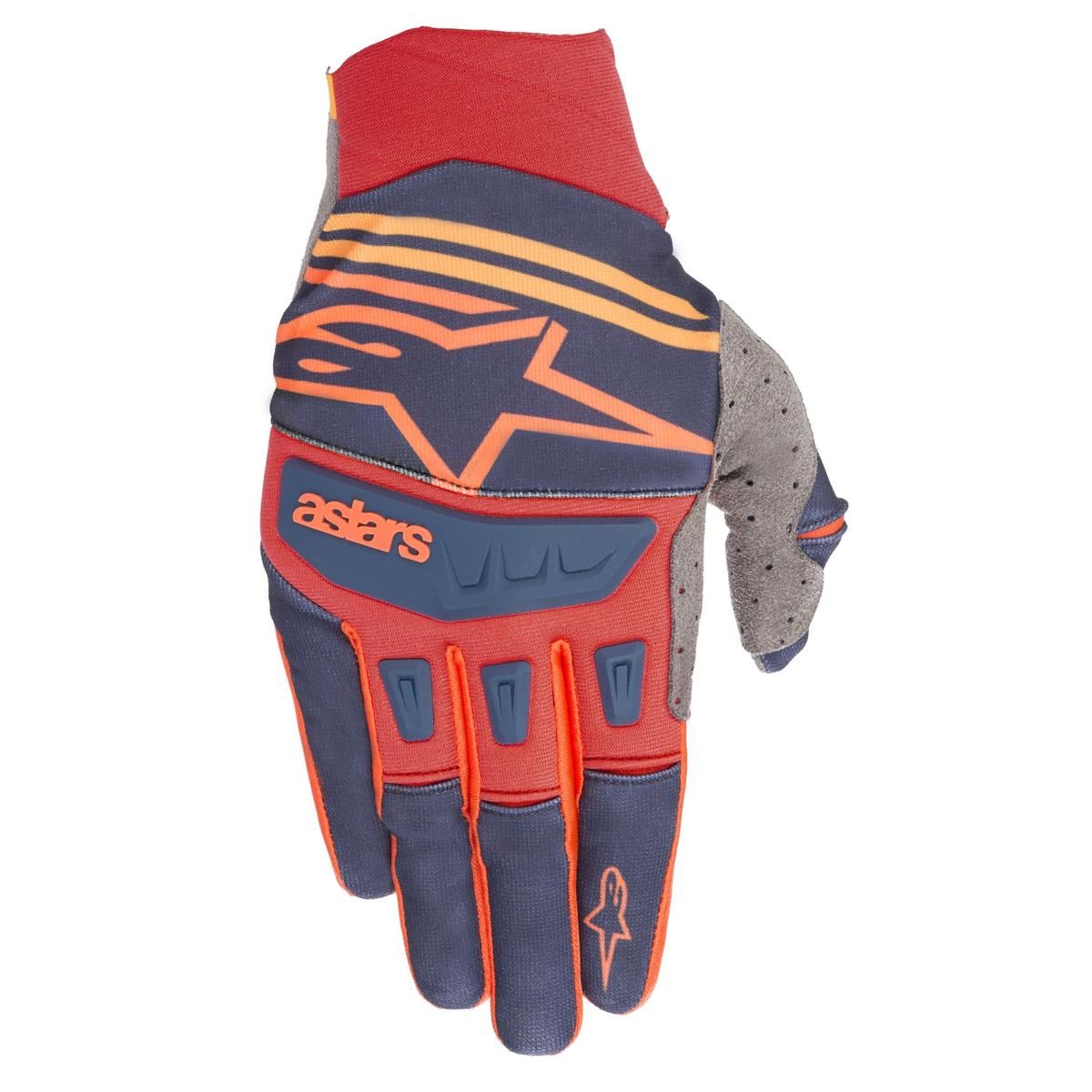 Alpinestars Gloves Techstar Dark Blue/Red/Tangerine