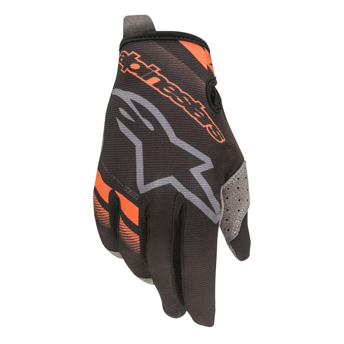 Alpinestars Gloves Radar Black/Orange Fluo