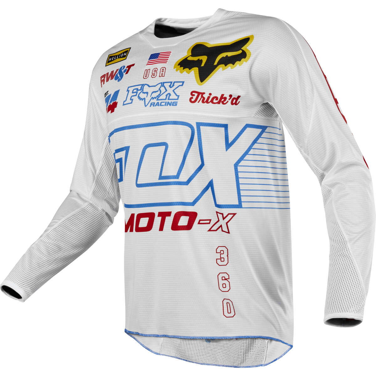Fox Maillot MX 360 Red White True White/Red/Blue - Limited Edition Glen Helen