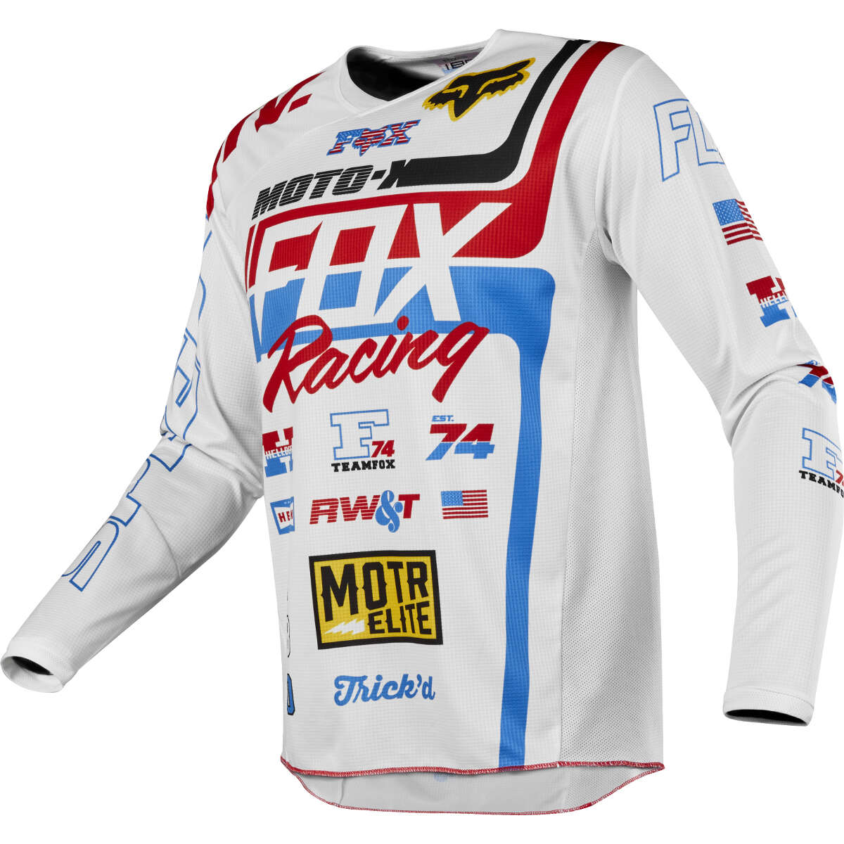 Fox Maillot MX 180 Red White True White/Red/Blue - Special Edition Glen Helen