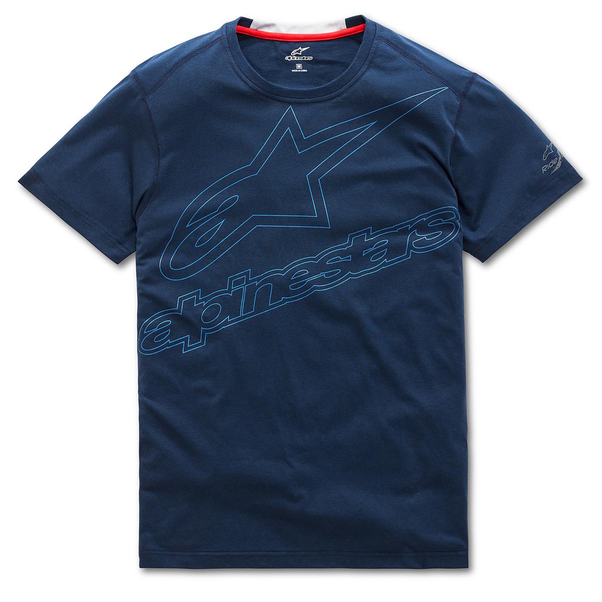 Alpinestars T-Shirt Tech Velocity Ride Navy