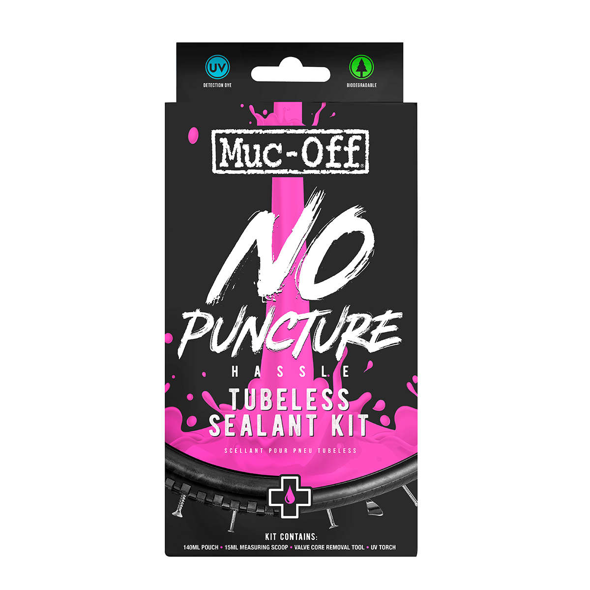 Muc-Off Tubeless Reifendichtmittel Kit No Puncture Hassle 140 ml