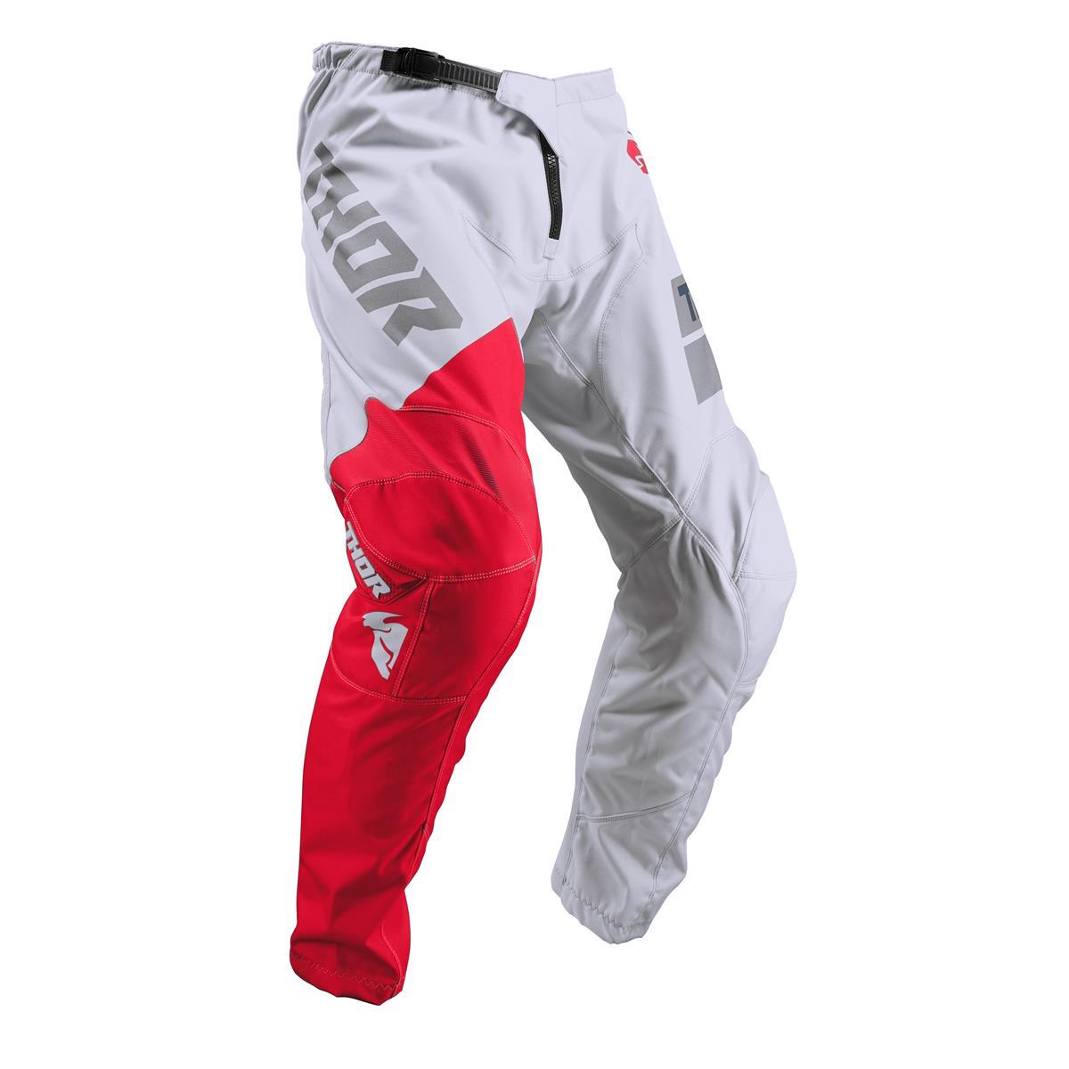 Thor MX Pants Sector Shear - Light Grey/Red
