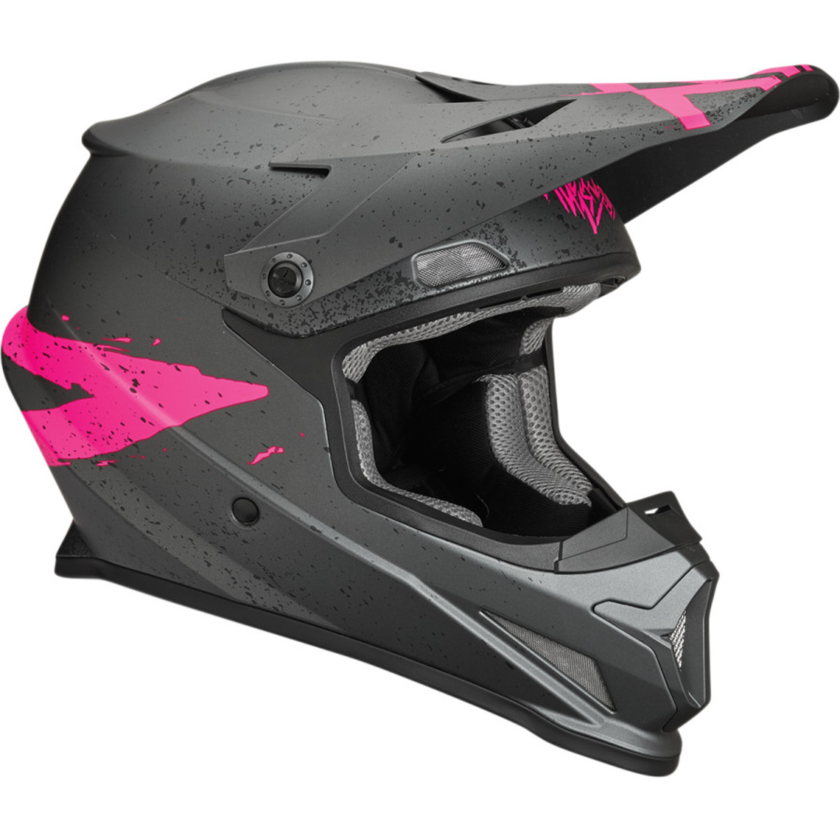 Thor Casque MX Sector Hype - Charcoal/Pink