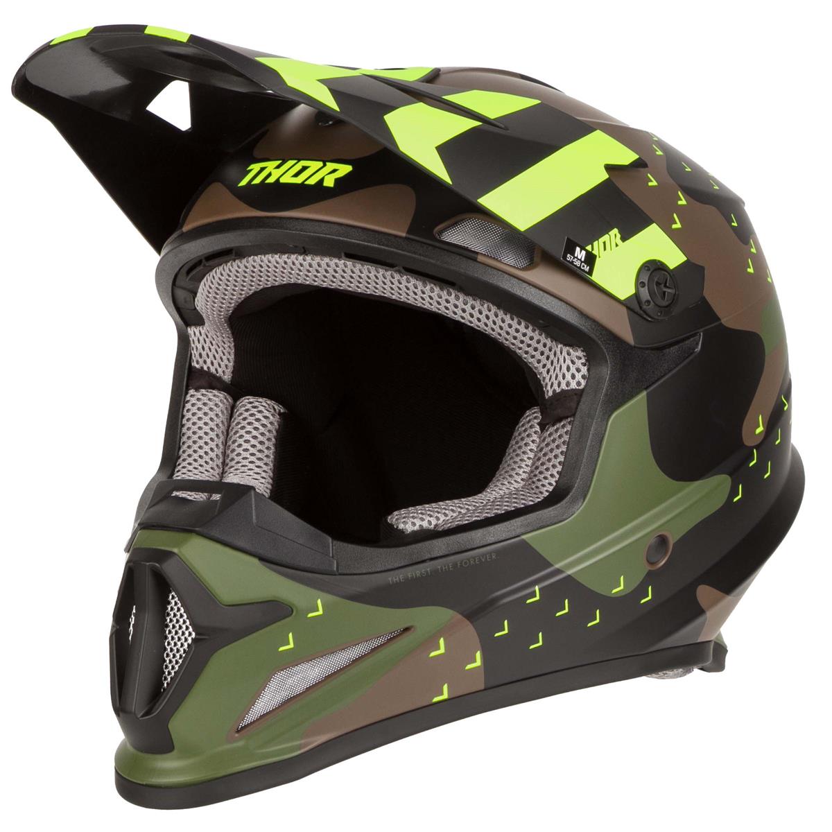 Thor Motocross-Helm Sector Mosser - Green Camo