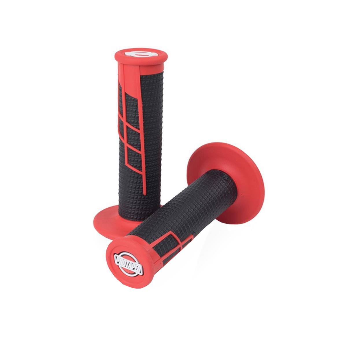 ProTaper Grip Clamp On Half Waffle, Red/Black