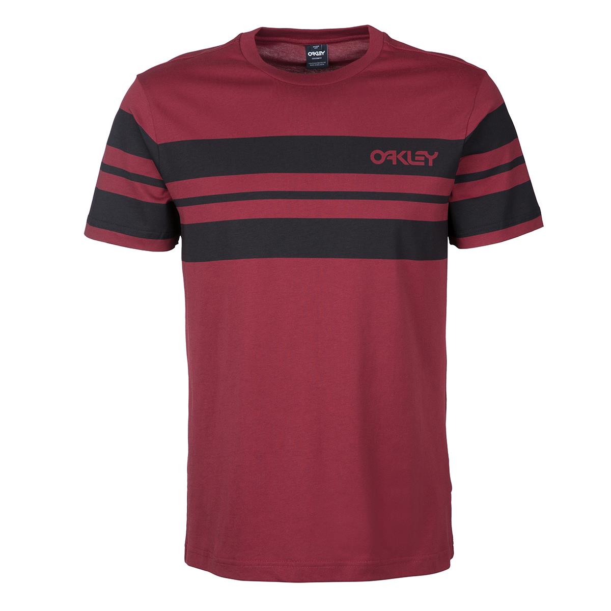 Oakley T-Shirt Classic Stripe Wide Iron Red