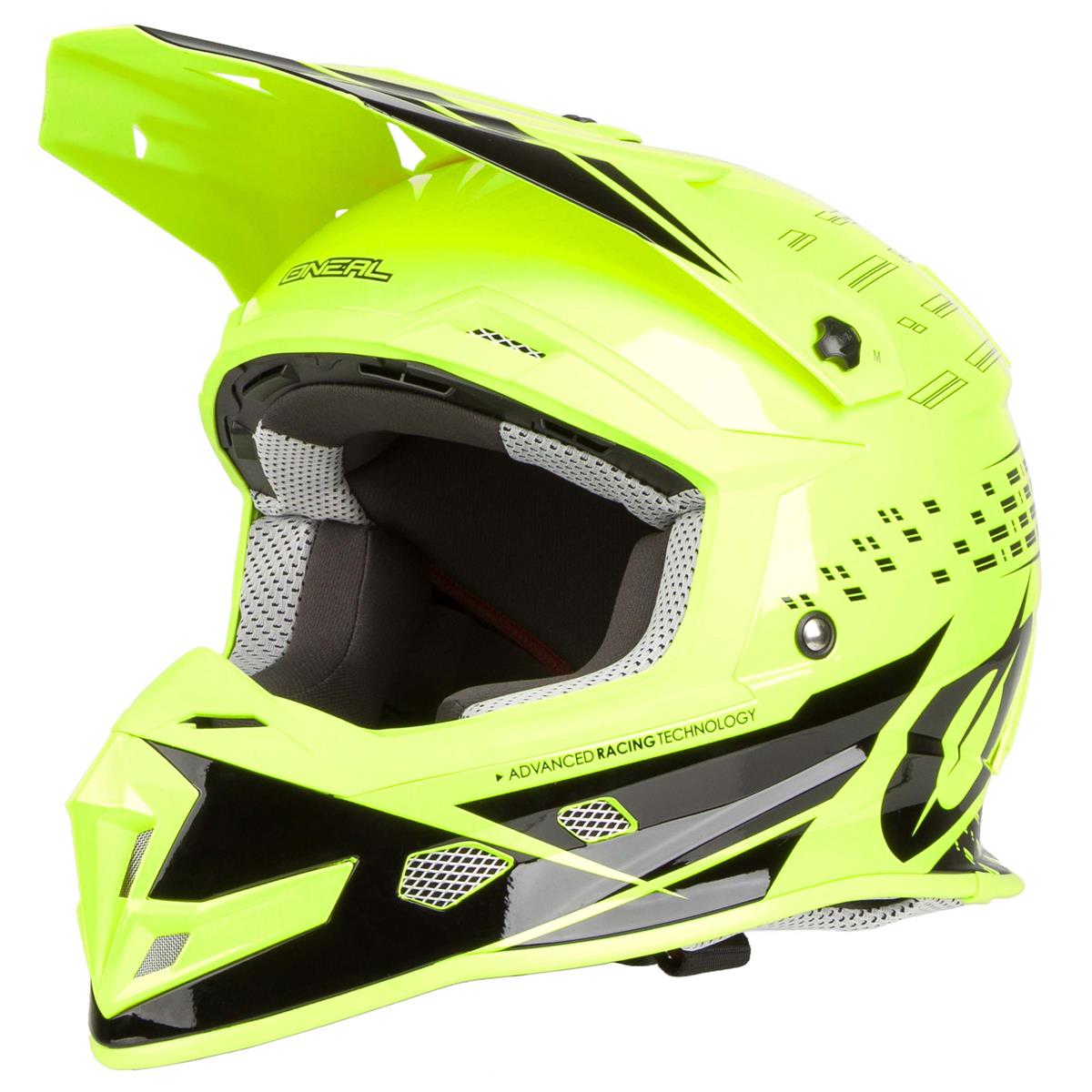 O'Neal Motocross-Helm 5SRS Trace Schwarz/Neongelb