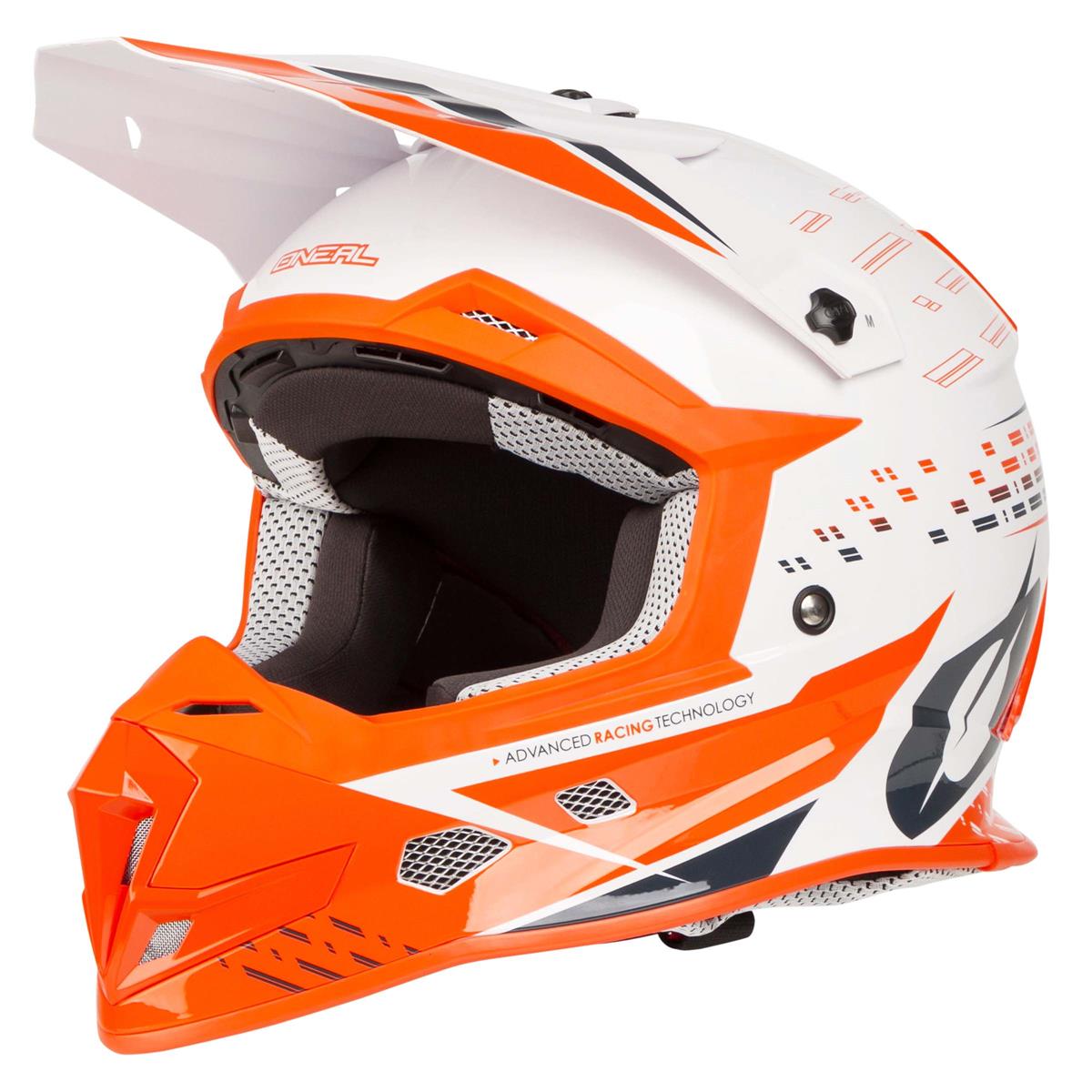 O'Neal Motocross-Helm 5SRS Trace Weiß/Orange