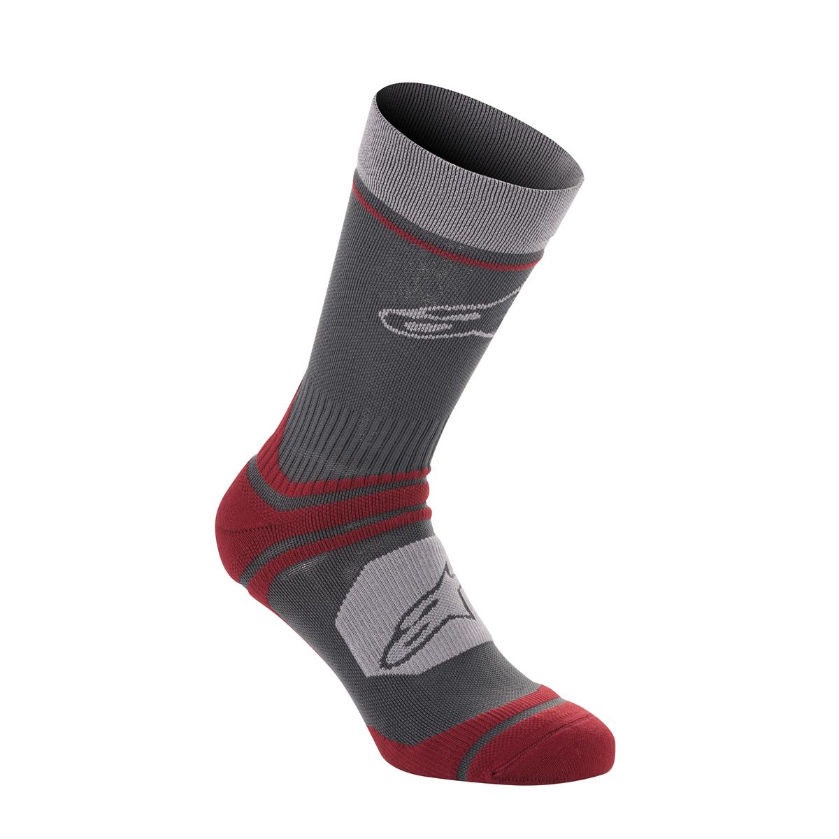 Alpinestars Socks Cascade Black/Rio Red