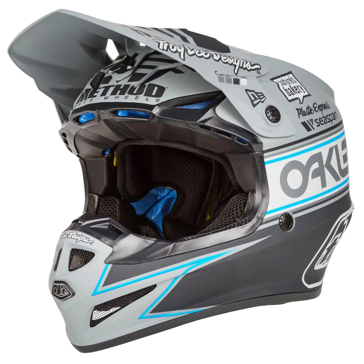 Troy Lee Designs Motocross-Helm SE4 Polyacrylite Team Edition 2 - Grau