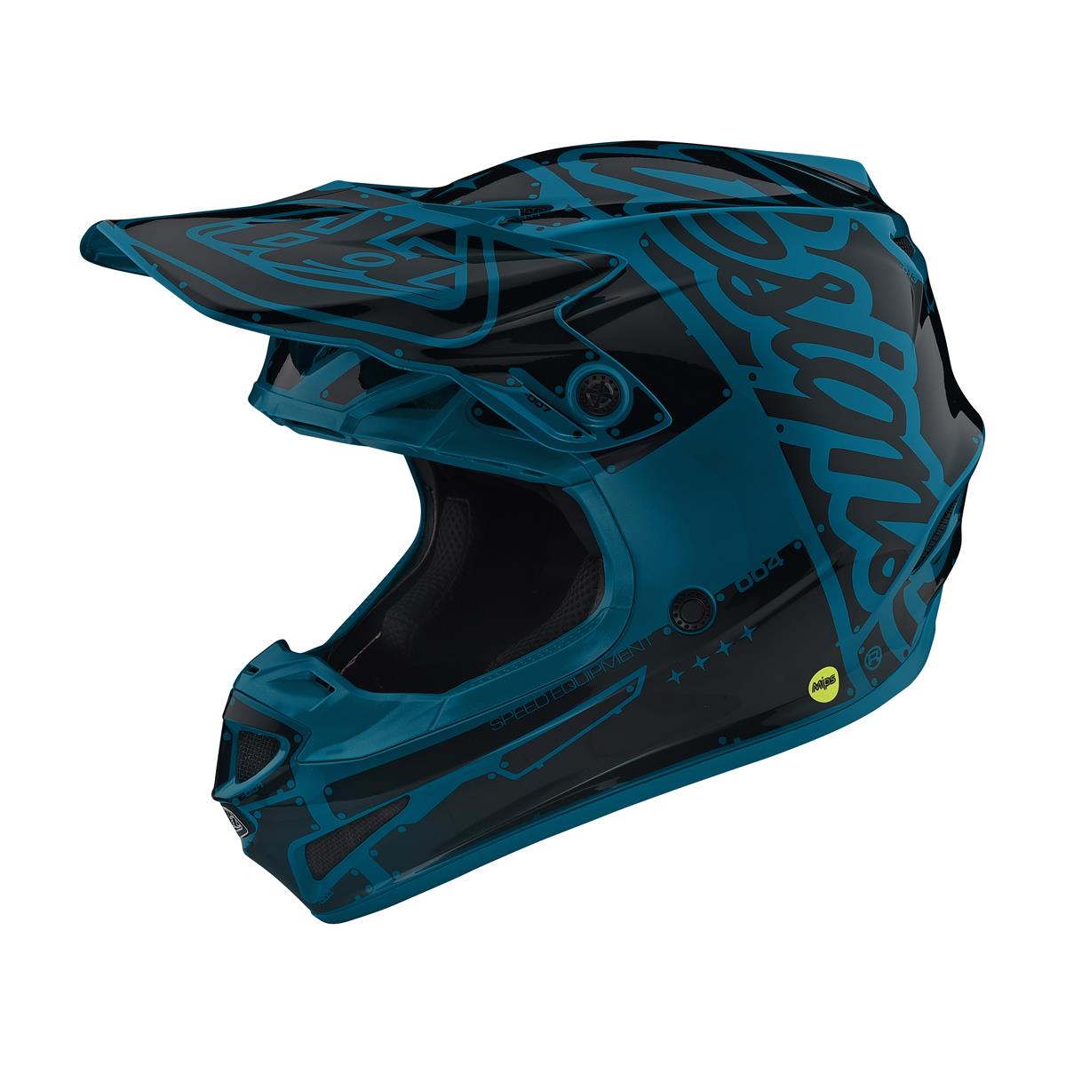 Troy Lee Designs Kids Helmet SE4 Polyacrylite MIPS Factory - Ocean