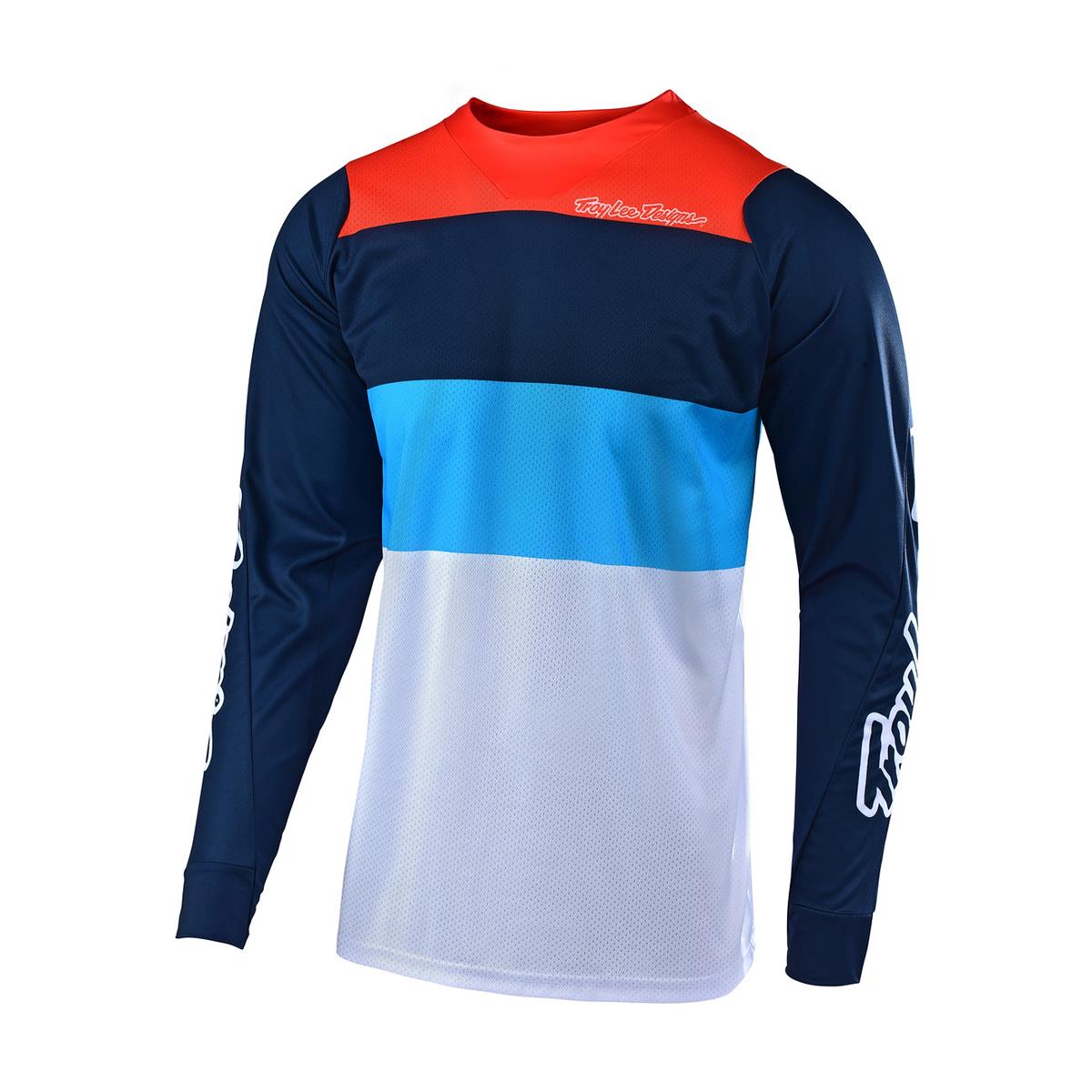 Troy Lee Designs Maillot MX SE Air Beta - White/Navy