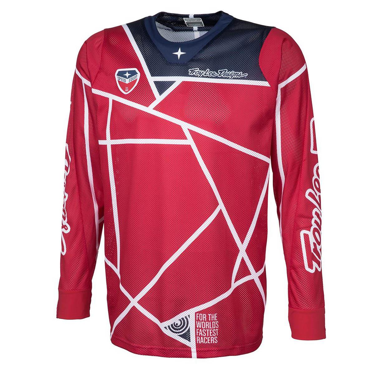 Troy Lee Designs Maillot MX SE Air Metric - Rouge/Navy