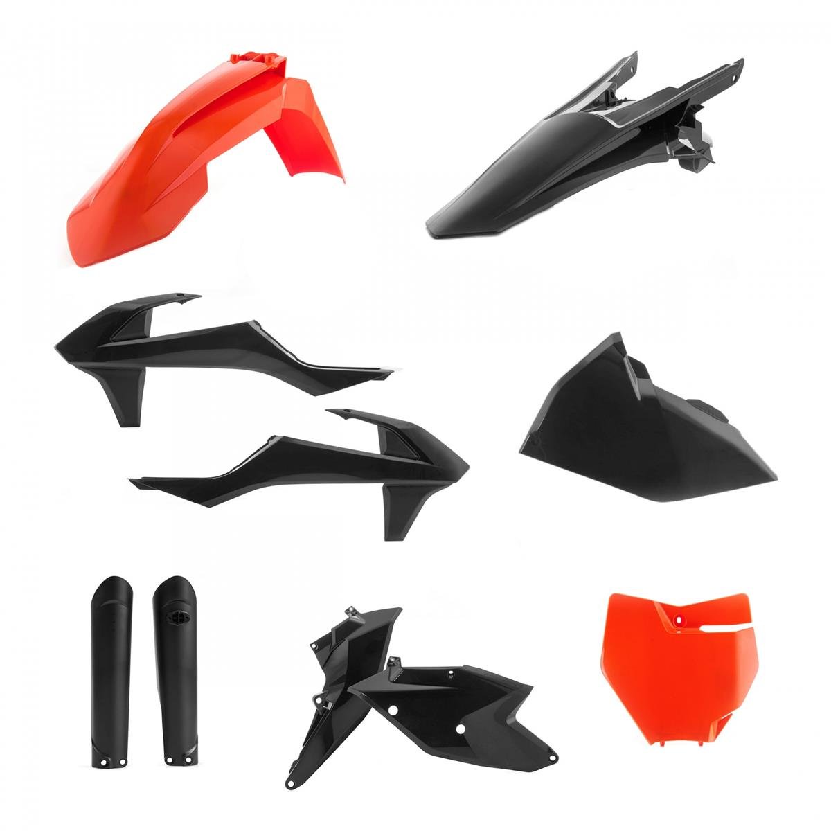 Acerbis Kit Plastiche completo Full-Kit TLD Limited Edition, KTM SX 125/150/250, SX-F 250/350/450, Nero/Arancione