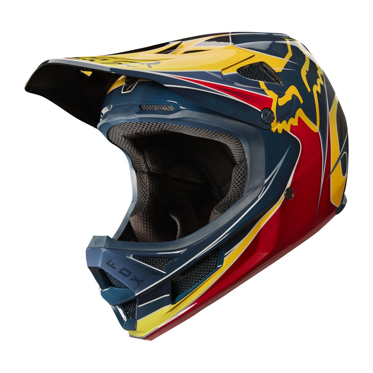Fox Casque VTT Downhill Rampage Pro Carbon Red/Yellow