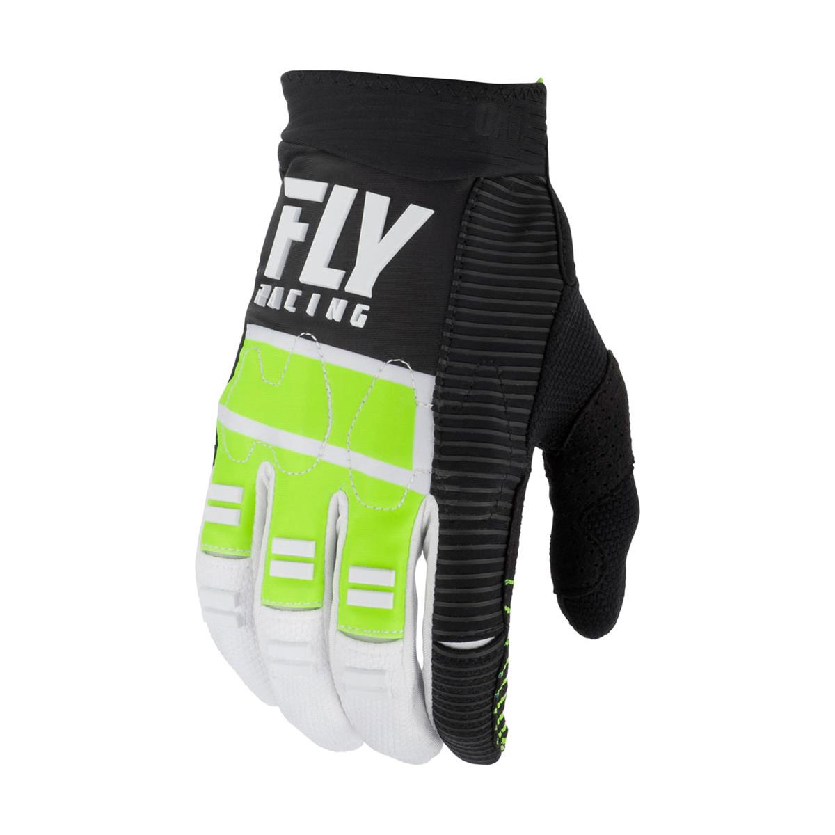 Fly Racing Handschuhe Evolution D.S.T. Hi-Vis/Schwarz/Weiß