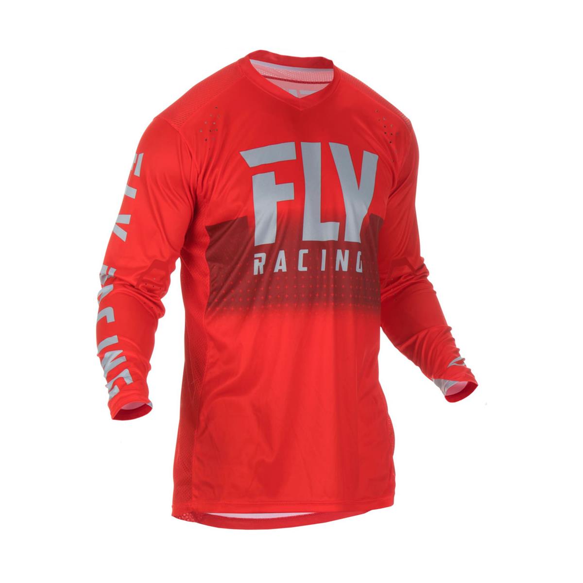 Fly Racing Maglia MX Lite Hydrogen Red/Grey