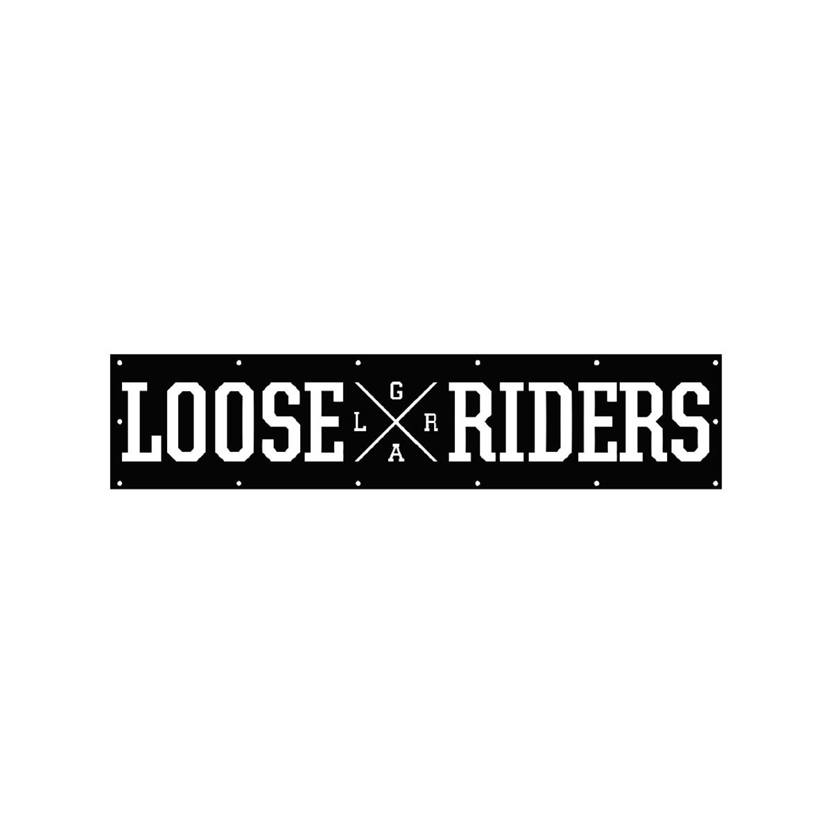 Loose Riders Vinyl Banner  Loose Riders - Black/White