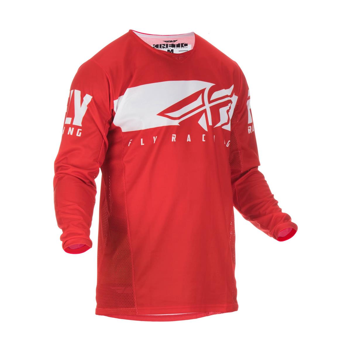 Fly Racing Maillot MX Kinetic Shield Red/White