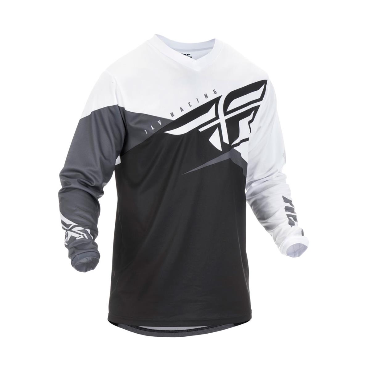 Fly Racing Maillot MX F-16 Black/White/Grey