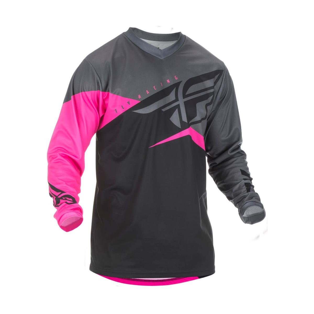 Fly Racing Maillot MX F-16 Neon Pink/Black/Grey
