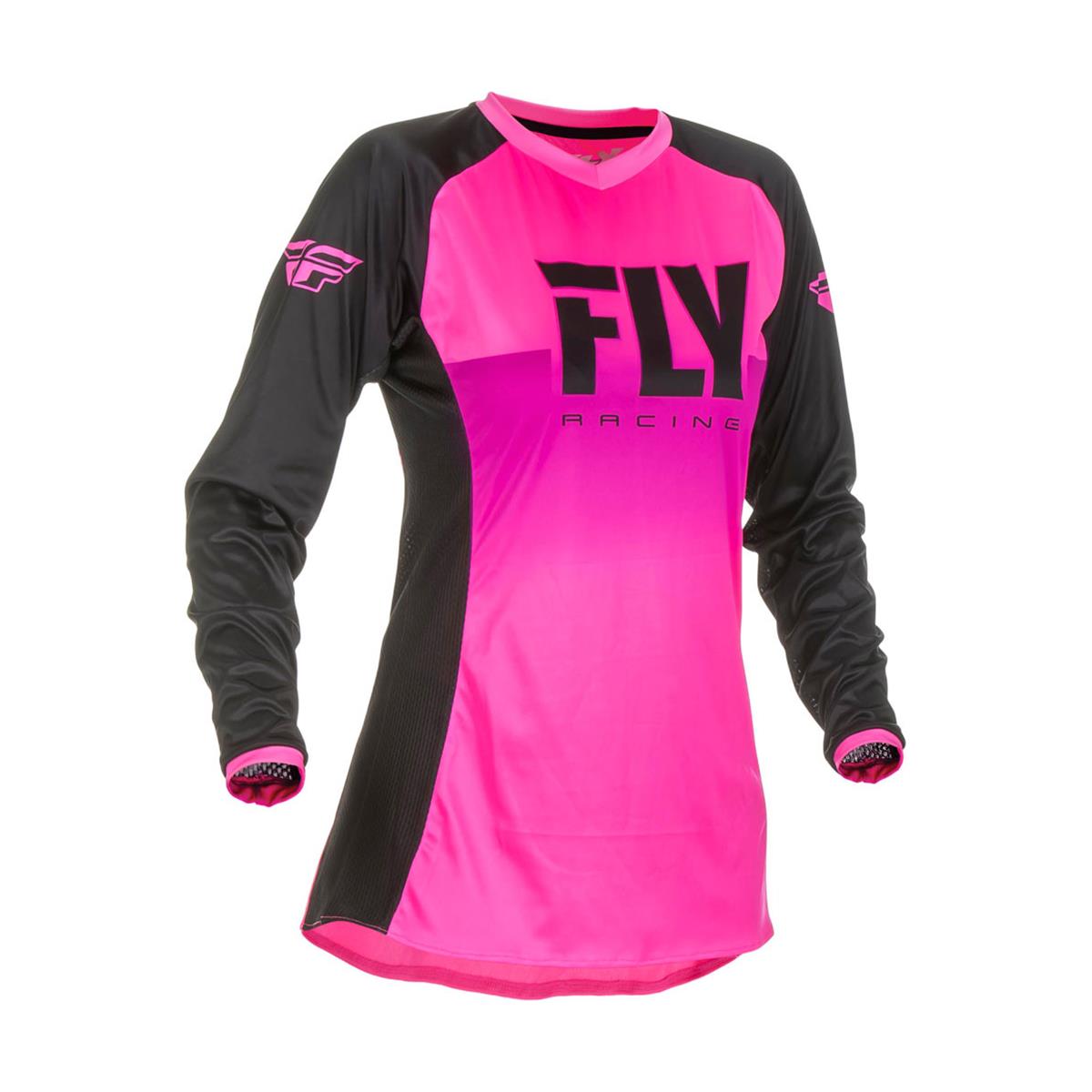 Fly Racing Girls Jersey Lite Neon Pink/Black