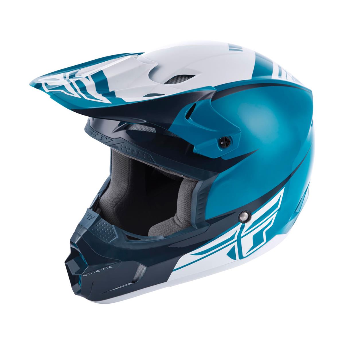 Fly Racing Helm Kinetic Sharp Teal/Blau