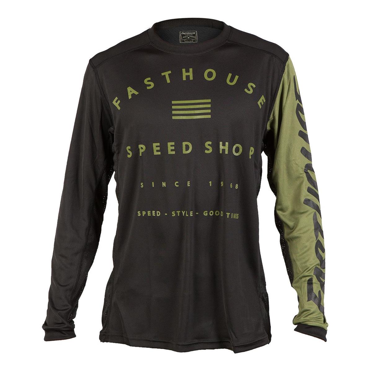 Fasthouse Maillot VTT Manches Longues Fastline Speed Shop Olive