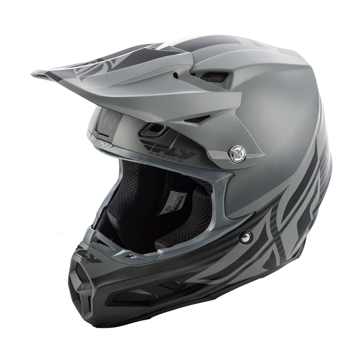 Fly Racing Casque MX F2 Carbon MIPS Matte Black/Grey