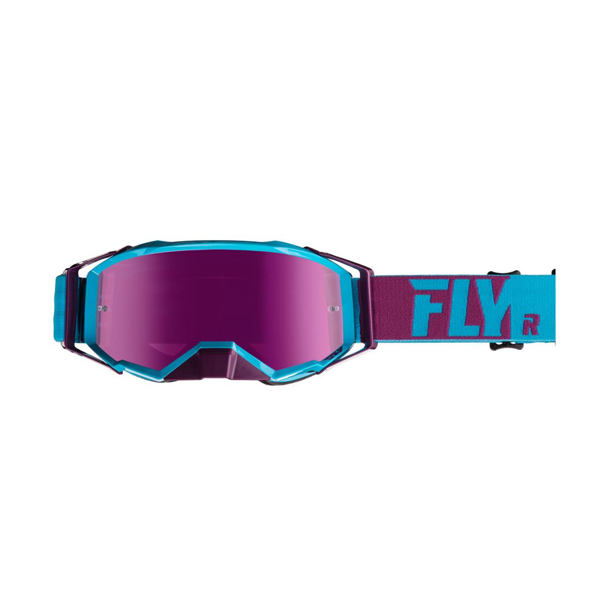 Fly Racing Crossbrille Zone Pro Blau/Port - Pink Smoke