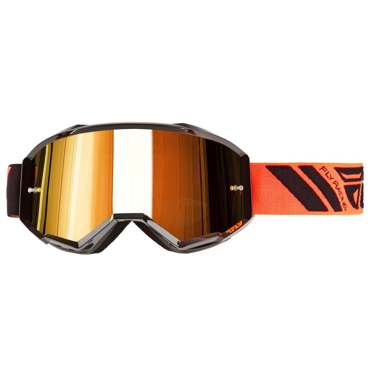 Fly Racing Crossbrille Zone Schwarz/Orange - Smoke